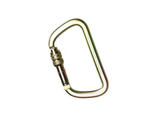 Load image into Gallery viewer, Steel D SCREW Lock Carabiner - Zip Line Stop
