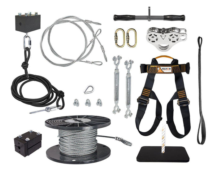 NEW! Ultimate Torpedo Zipline Kit with Harness - Zip Line Stop
