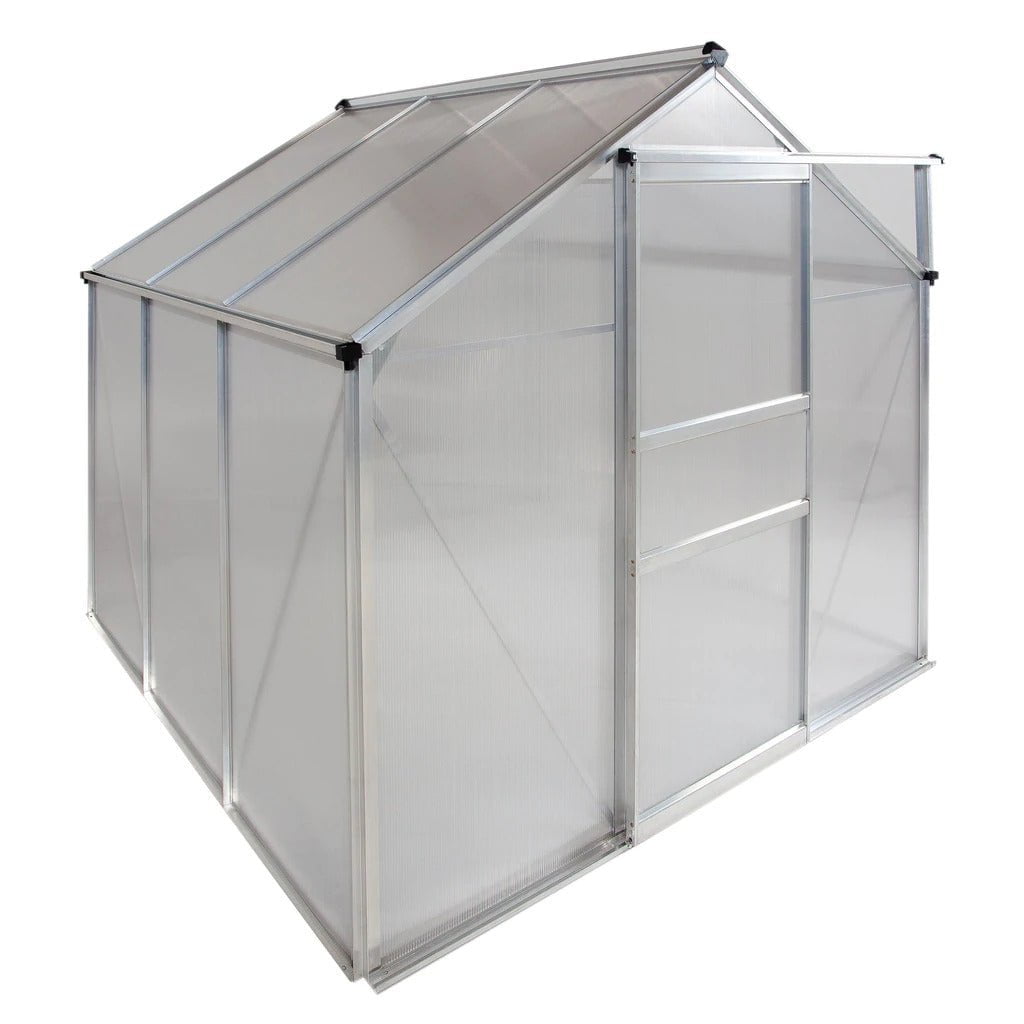Ogrow 6 x 6 FT Walk-In Greenhouse with Sliding Door and Adjustable Roof Vent - Zip Line Stop