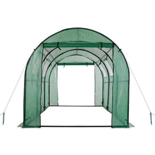 Load image into Gallery viewer, Ogrow Deluxe Walk-In Tunnel Greenhouse with Green Cover - Zip Line Stop
