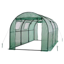 Load image into Gallery viewer, Ogrow Deluxe Walk-In Tunnel Greenhouse with Green Cover - Zip Line Stop

