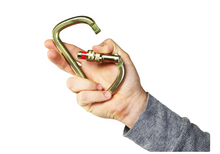 Load image into Gallery viewer, Steel D SCREW Lock Carabiner - Zip Line Stop

